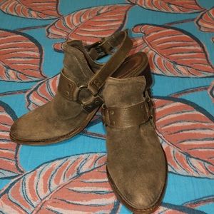 Splendid Brown Suede Slingback Mule with Strap